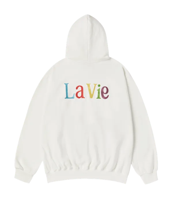 Áo Hoodie Color Logo Kem