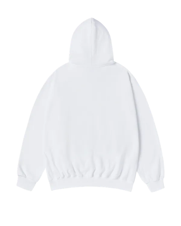 Áo Hoodie Double Layer Logo Trắng