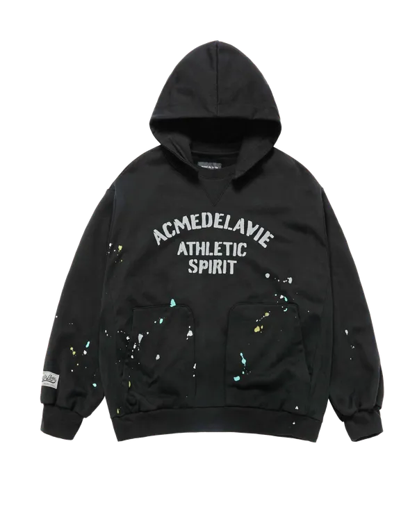 Áo Hoodie Paint Effect Đen