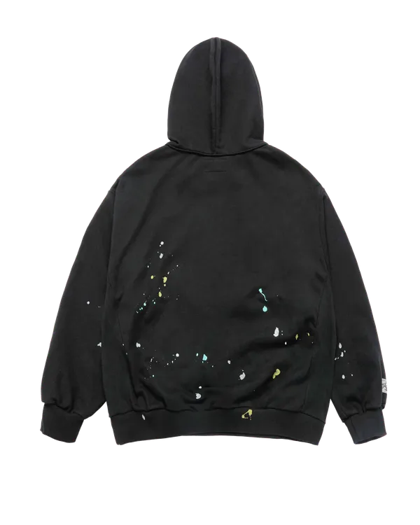 Áo Hoodie Paint Effect Đen