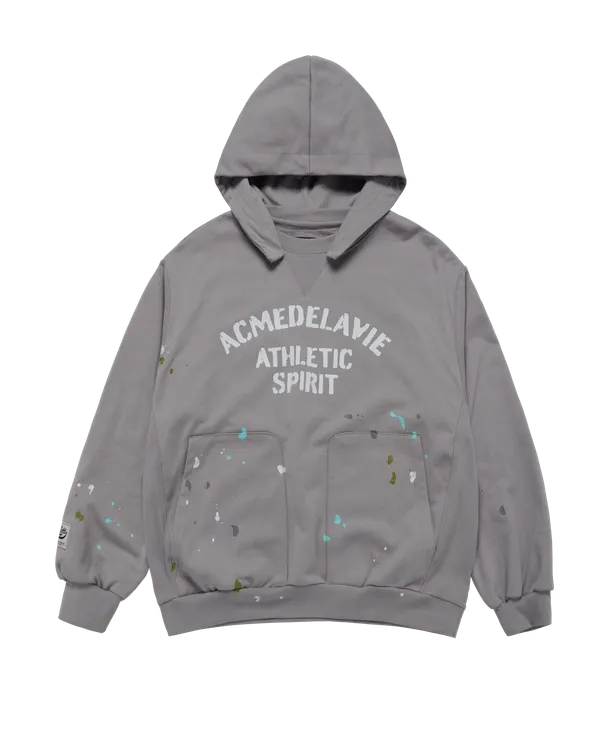 Áo Hoodie Paint Effect Xám nhạt