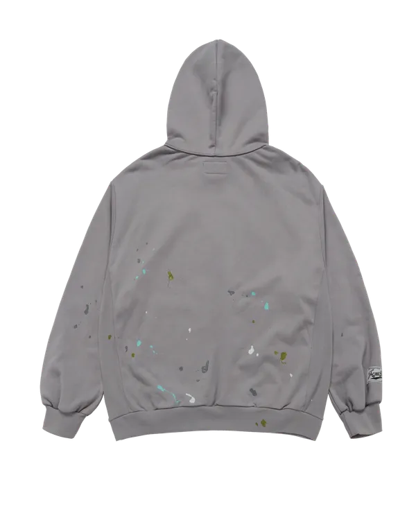Áo Hoodie Paint Effect Xám nhạt
