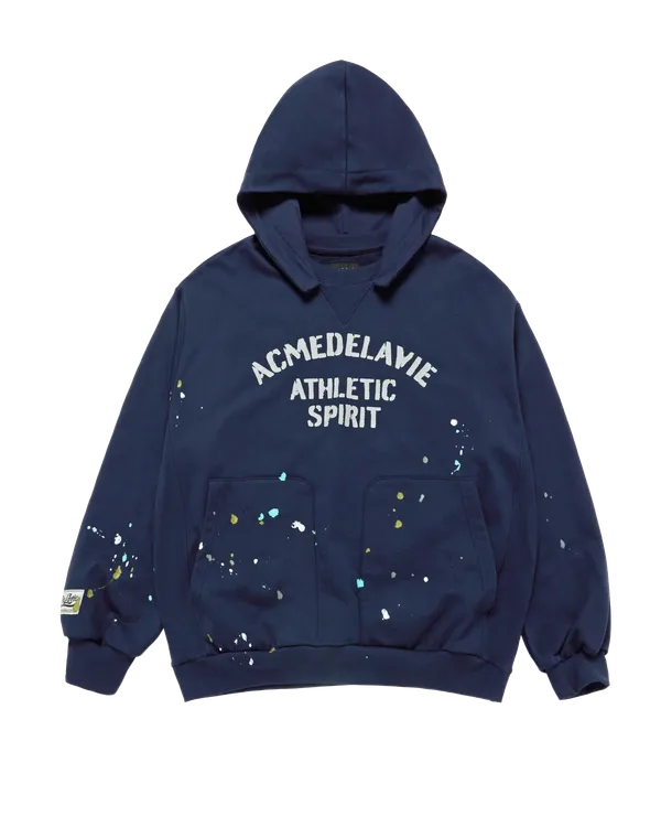 Áo Hoodie Paint Effect Xanh navy nhạt