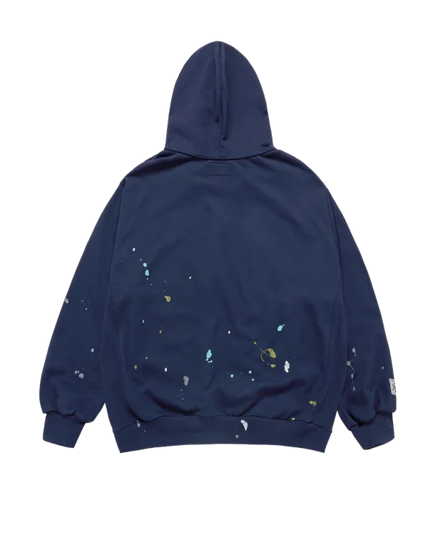 Áo Hoodie Paint Effect Xanh navy nhạt