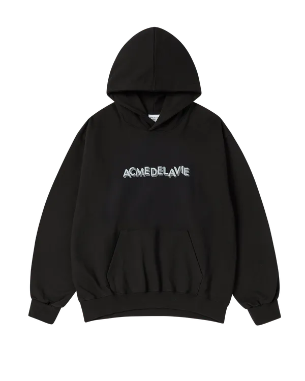 Áo Hoodie 3D Logo Đen