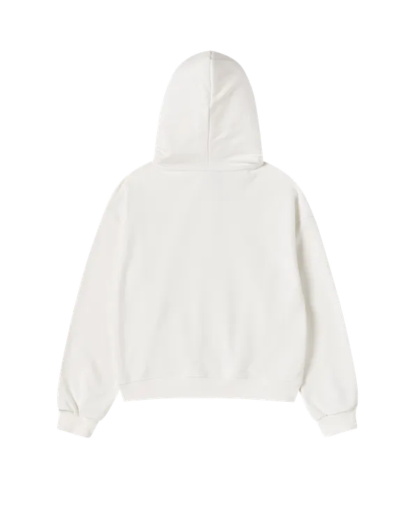 Áo Hoodie nữ crop Cloud Font Kem