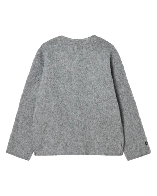 Áo Cardigan V Neck Solid Xám