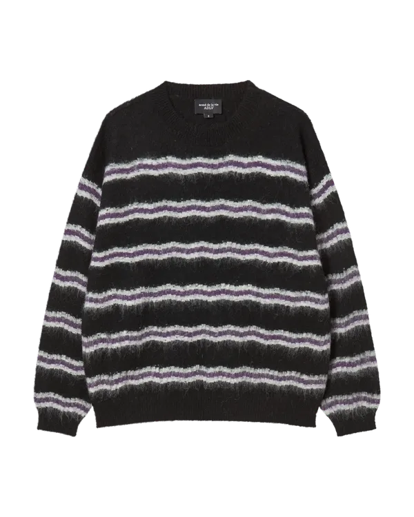 Áo Len Wave Stripe Đen