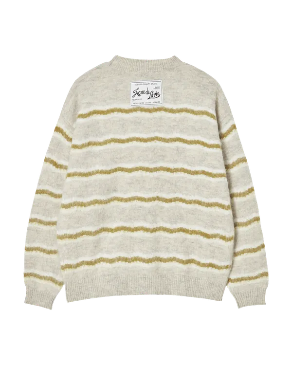 Áo Len Wave Stripe Trắng ngà