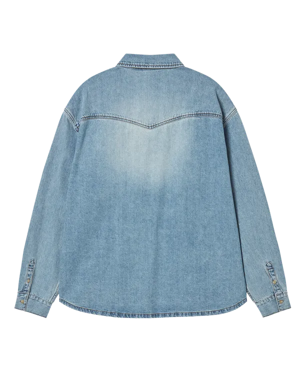 Áo Sơ Mi Dài Tay Western Over Fit Xanh dương