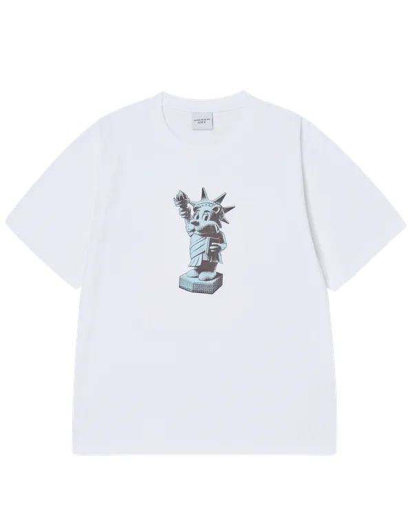 Áo Thun Ac Bear Statue Of Liberty Trắng
