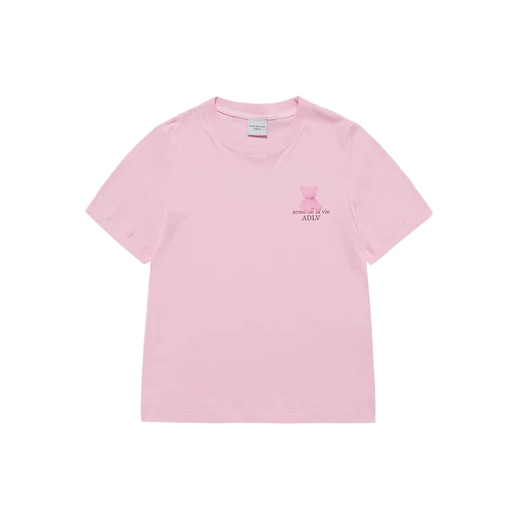 Áo thun nữ Fuzzy Bear Hồng nhạt