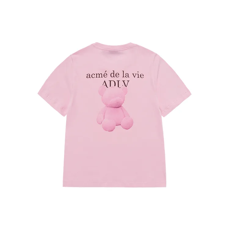 &Aacute;o thun nữ Fuzzy Bear Hồng nhạt