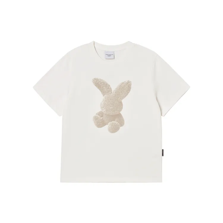 Áo thun nữ Fuzzy Rabbit Kem