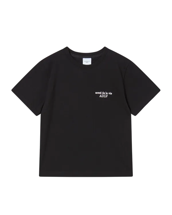 [KIDS] Áo Thun Border Line Basic Logo Đen