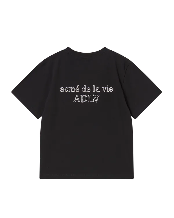 [KIDS] Áo Thun Border Line Basic Logo Đen