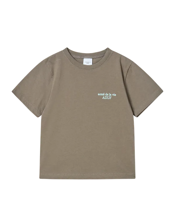 [KIDS] Áo Thun Border Line Basic Logo Ca cao