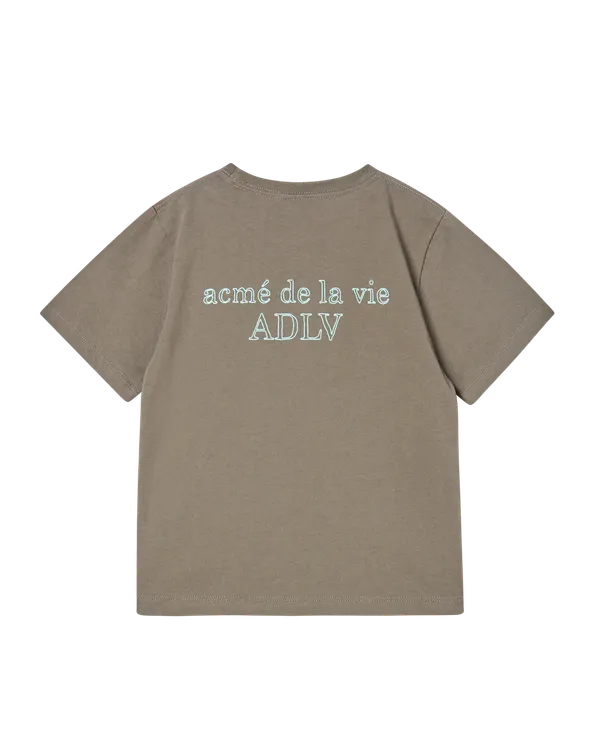 [KIDS] Áo Thun Border Line Basic Logo Ca cao