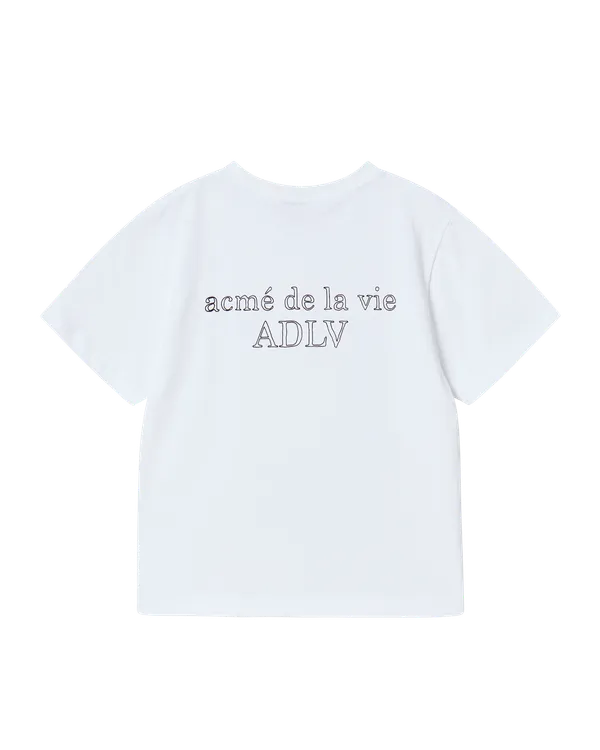 [KIDS] Áo Thun Border Line Basic Logo Trắng