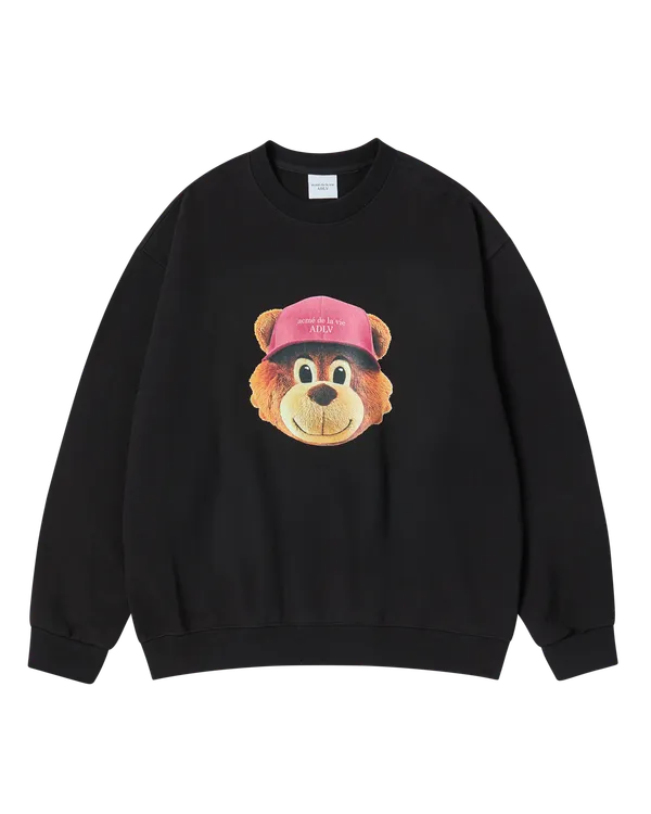 Áo Nỉ 3D Ac Bear Face Đen