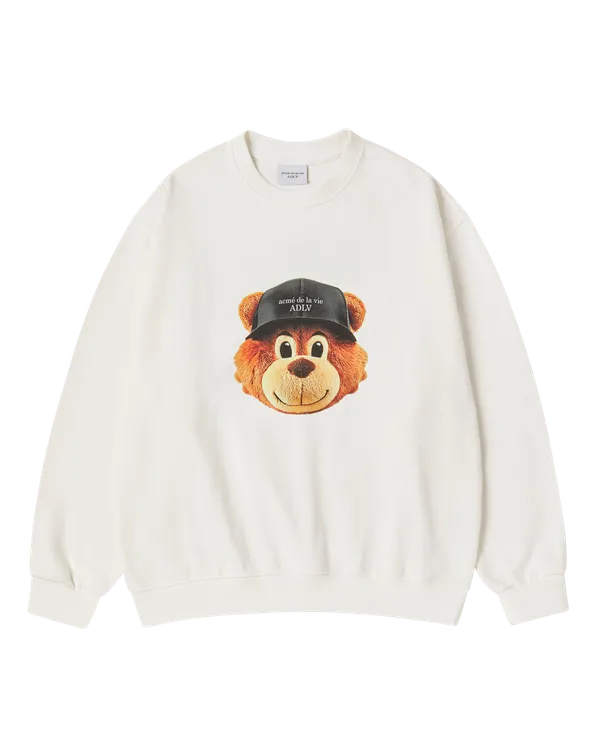 Áo Nỉ 3D Ac Bear Face Kem