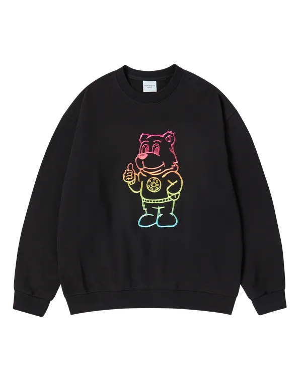 Áo Nỉ Ac Bear Gradation Đen