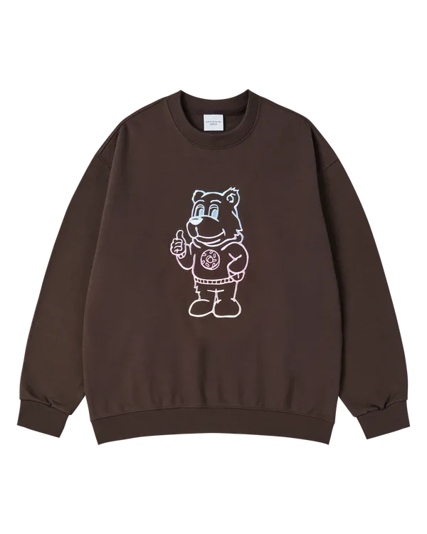 Áo Nỉ Ac Bear Gradation Nâu đậm