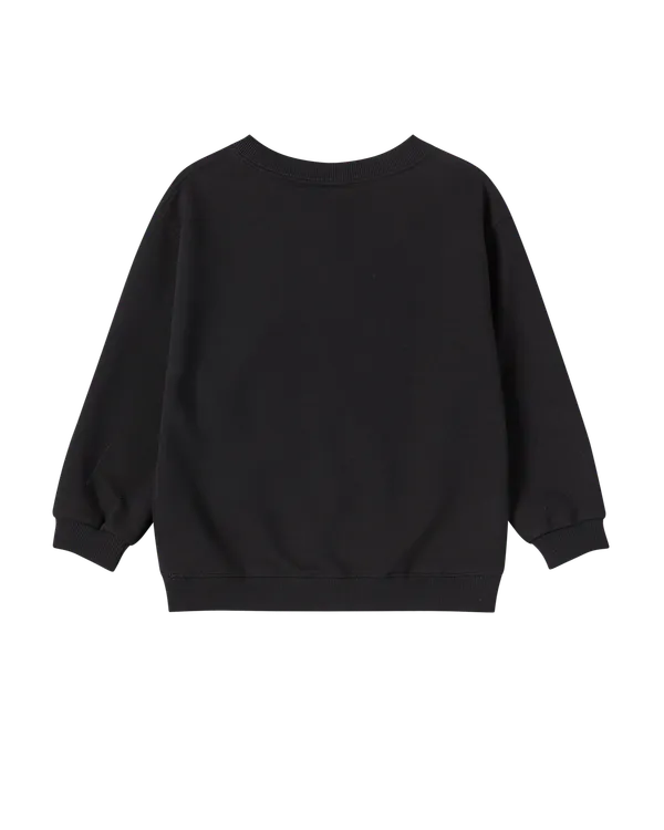 [KIDS] Áo Nỉ Border Line Basic Logo Đen