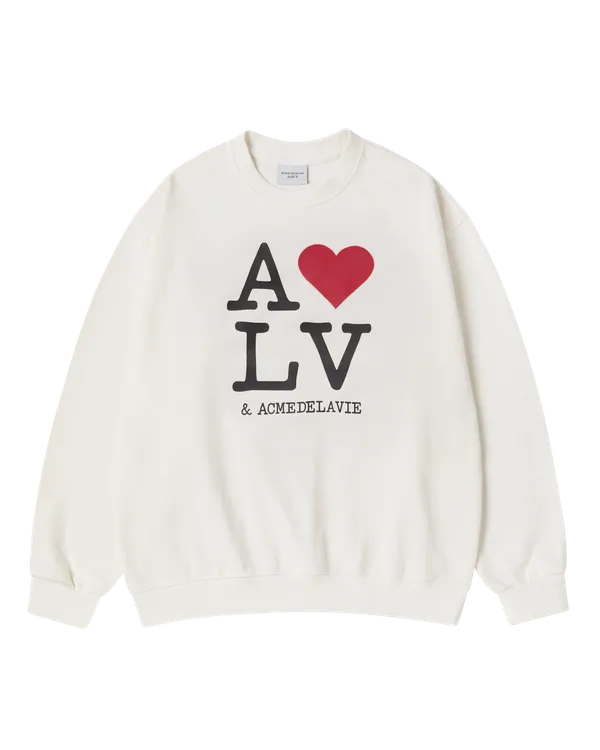 Áo Nỉ Love ADLV Kem