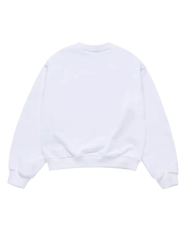Áo Nỉ nữ crop Palette Lettering Trắng