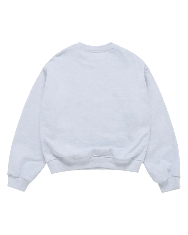 Áo Nỉ nữ crop Round Font Lettering Muối tiêu