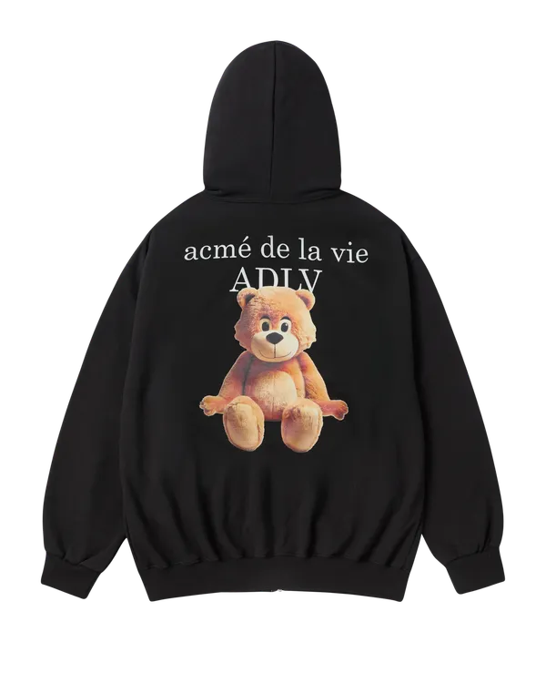 Áo Hoodie kéo khóa AC Bear Basic Logo Đen