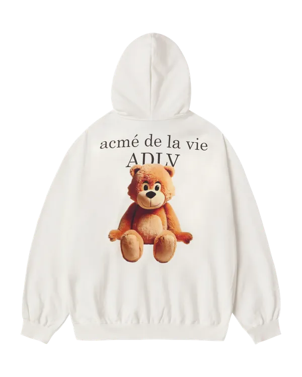 Áo Hoodie kéo khóa AC Bear Basic Logo Kem