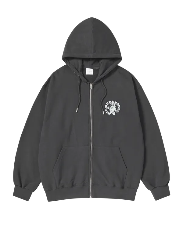 Áo Hoodie kéo khóa Walking AC Bear Napping Than chì