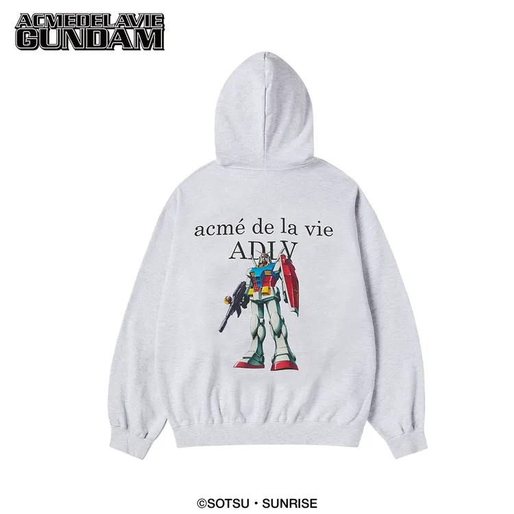 Áo Hoodie kéo khóa MOBILE SUIT GUNDAM Basic Logo Muối tiêu