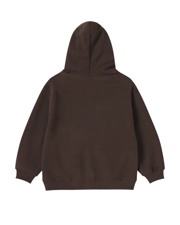 [KIDS] Áo Hoodie kéo khóa AC Bear Wappen Nâu