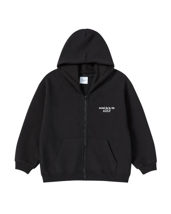 [KIDS] Áo Hoodie Border Line Basic Logo Đen
