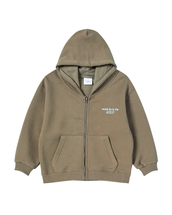 [KIDS] Áo Hoodie Border Line Basic Logo Ca cao