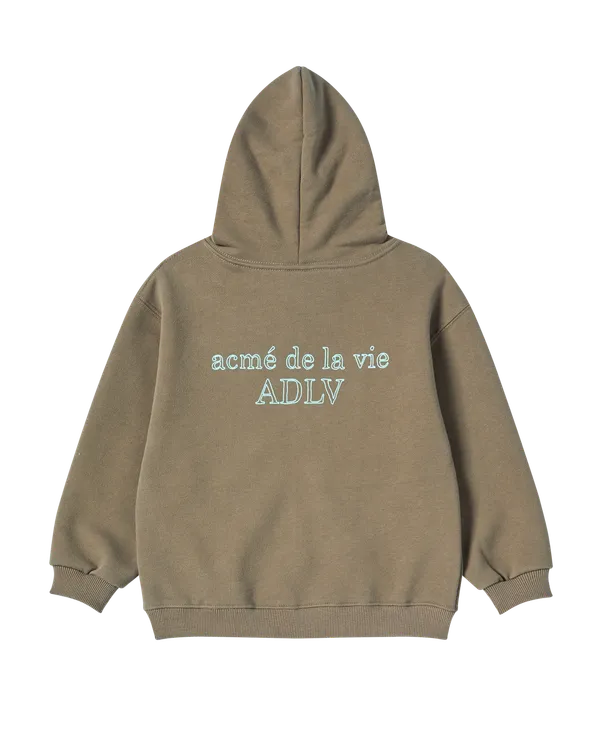 [KIDS] Áo Hoodie Border Line Basic Logo Ca cao