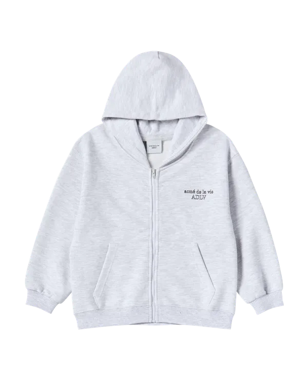 [KIDS] Áo Hoodie Border Line Basic Logo Muối tiêu