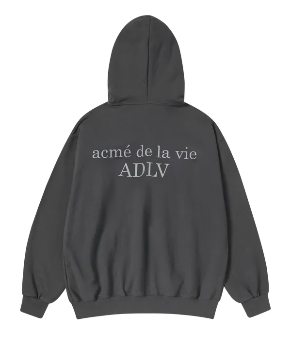 Áo Hoodie kéo khóa Basic Logo Napping Than chì