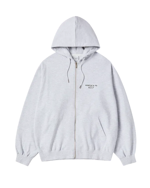 Áo Hoodie kéo khóa Border Line Basic Logo Muối tiêu