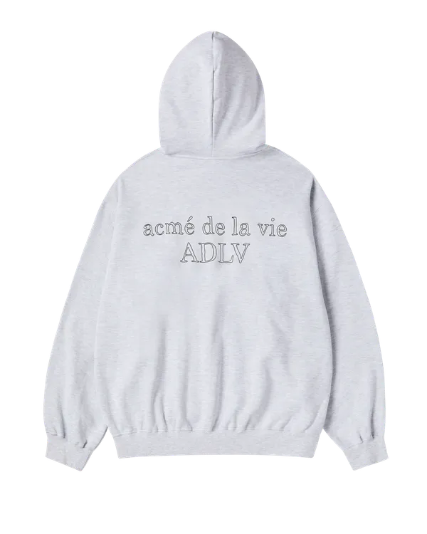 Áo Hoodie kéo khóa Border Line Basic Logo Muối tiêu