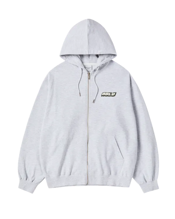 Áo Hoodie kéo khóa Overlapping Muối tiêu