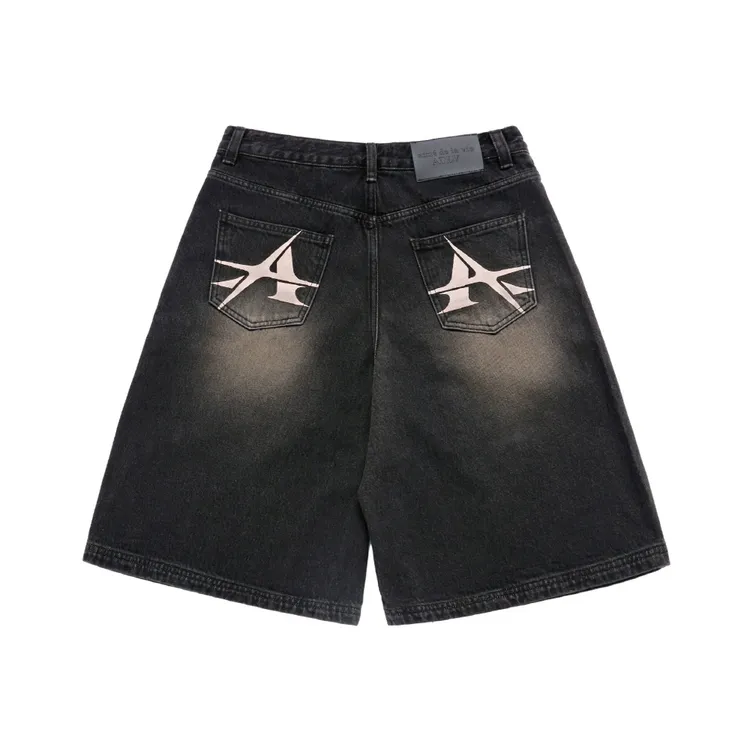 Quần Short Point Logo Pocket Đen