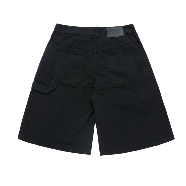 Quần Short Denim chi tiết khóa kéo Đen