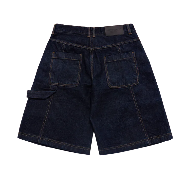 Quần Short Denim chi tiết khóa kéo Xanh đậm