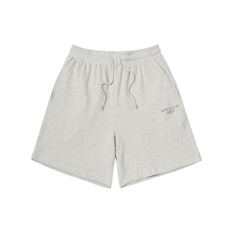 Quần Short Embo Logo Waffle Trắng Ngà