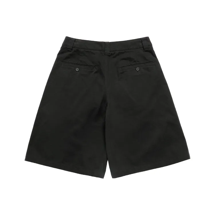 Quần Short Wide Chino Đen