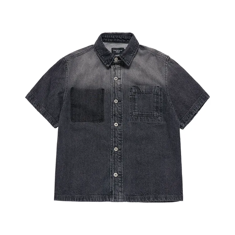 Áo Thun Oversize Washing Denim Đen